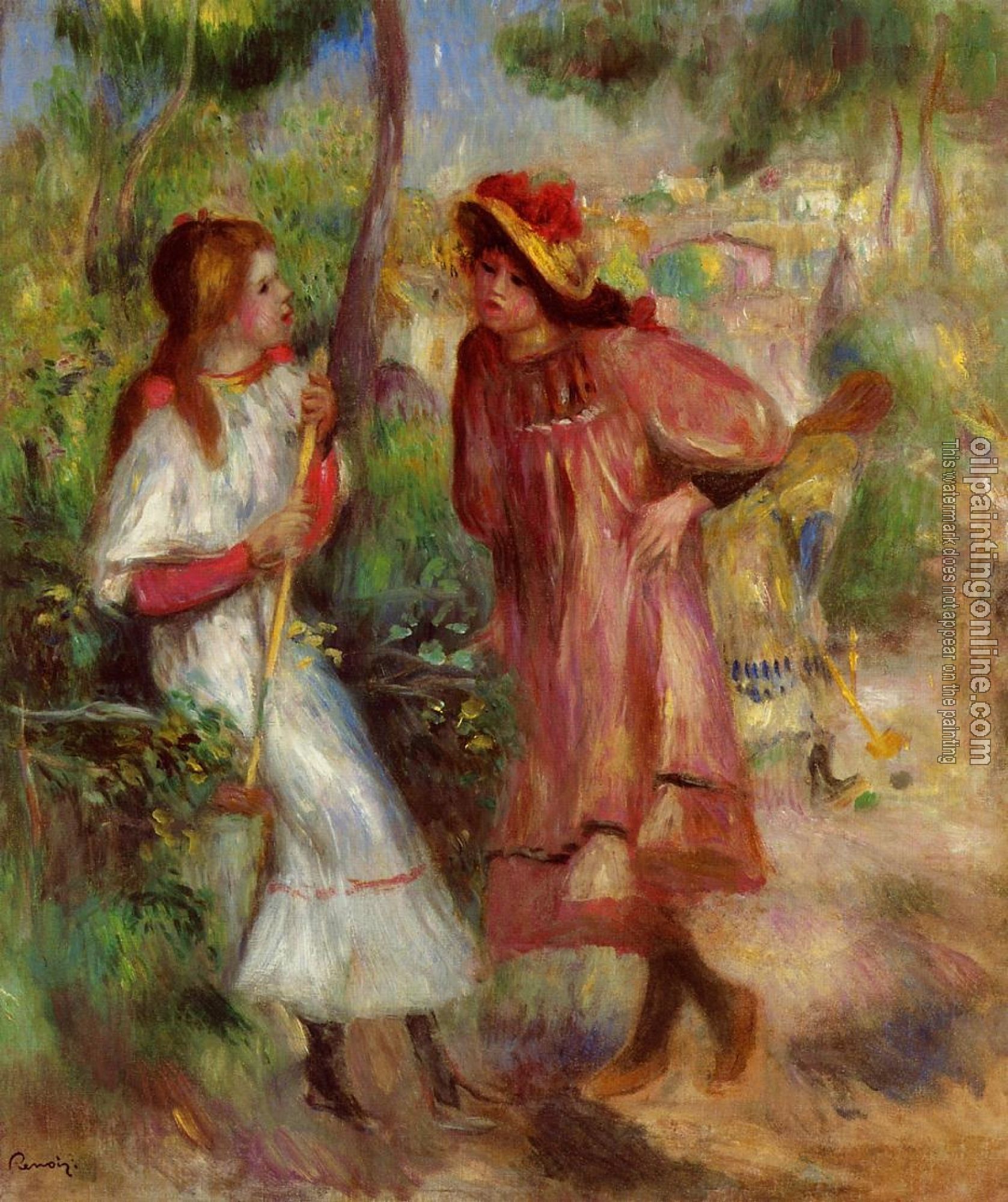 Renoir, Pierre Auguste - Two Girls in the Garden at Montmartre